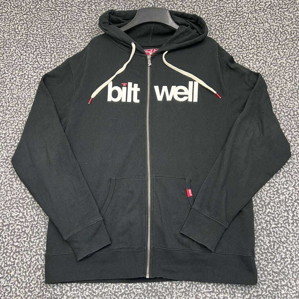 Biltwell Motorcycle Hoodie Men Extra Large Black Full Zip‎ Long Sleeve XL